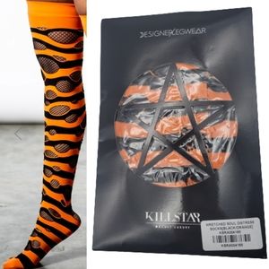 Killstar Wretched Soul Distress Thigh High Socks